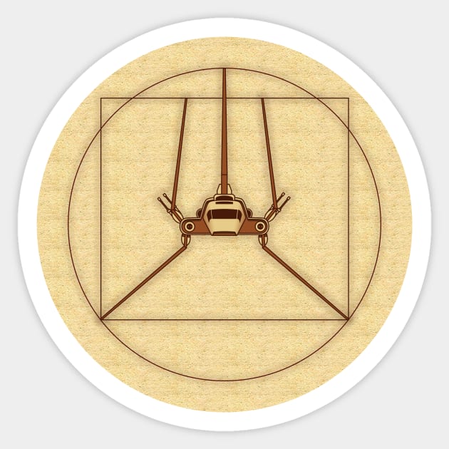 Shuttle Vitruvian - Design 2 Sticker by IORS